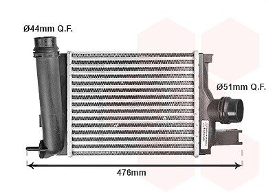 Van Wezel Ladeluftkühler [Hersteller-Nr. 15004642] für Dacia, Renault, Nissan