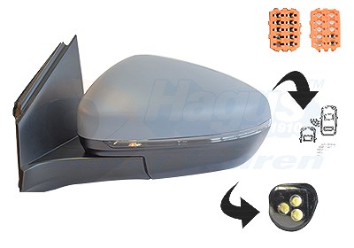 Van Wezel Außenspiegel [Hersteller-Nr. 4084827] für Peugeot, Citroën