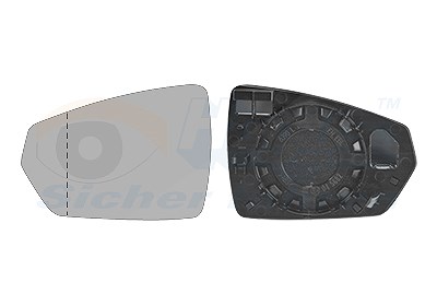 Van Wezel Spiegelglas, Außenspiegel [Hersteller-Nr. 5751831] für VW, Audi
