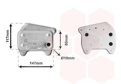 Van Wezel Ölkühler, Motoröl [Hersteller-Nr. 30013707] für Mercedes-Benz