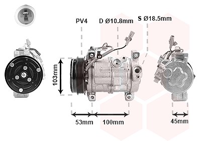 Van Wezel Kompressor, Klimaanlage [Hersteller-Nr. 5201K700] für Suzuki