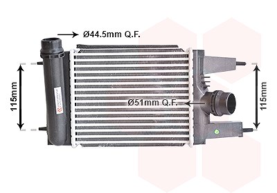 Van Wezel Ladeluftkühler [Hersteller-Nr. 33014703] für Nissan