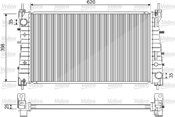 Valeo Kühler, Motorkühlung [Hersteller-Nr. 733203] für Fiat