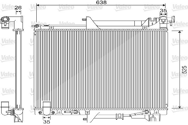 Valeo Kühler, Motorkühlung [Hersteller-Nr. 733146] für Mitsubishi