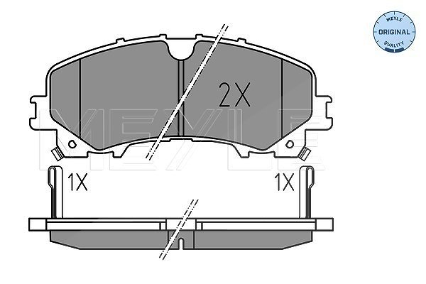 Meyle Bremsbelagsatz, Scheibenbremse [Hersteller-Nr. 0252211716] für Nissan, Infiniti, Renault