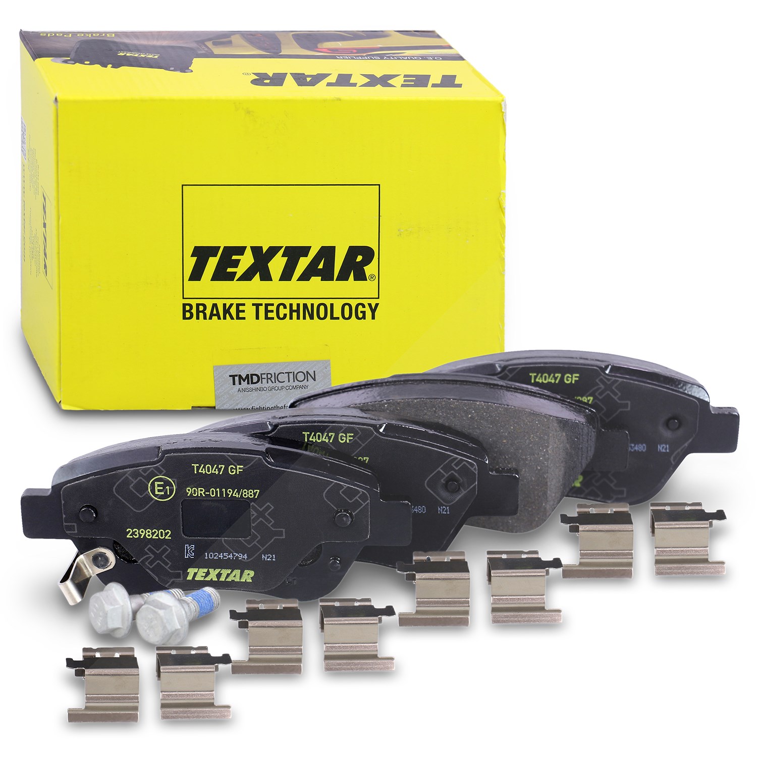 Textar Bremsbelagsatz vorne [Hersteller-Nr. 2398202] für Vauxhall, German E Cars, Opel, Fiat