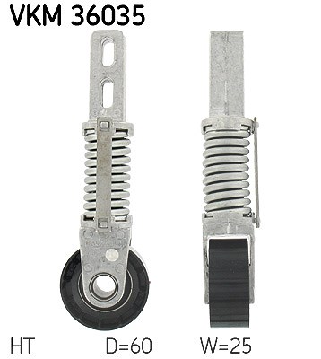 Skf Spannrolle, Keilrippenriemen [Hersteller-Nr. VKM36035] für Renault