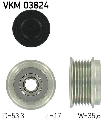 Skf Generatorfreilauf [Hersteller-Nr. VKM03824] für Daewoo, Chevrolet, Vauxhall, Ssangyong, Opel, Mercedes-Benz