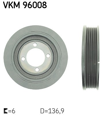 Skf Riemenscheibe, Kurbelwelle [Hersteller-Nr. VKM96008] für Daewoo, Chevrolet