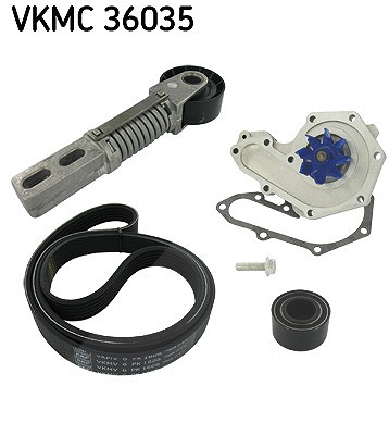 Skf Wasserpumpe + Keilrippenriemensatz [Hersteller-Nr. VKMC36035] für Renault