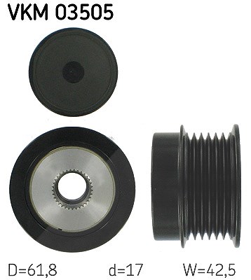Skf Generatorfreilauf [Hersteller-Nr. VKM03505] für Vauxhall, Opel, Saab