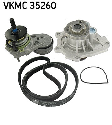 Skf Wasserpumpe + Keilrippenriemensatz [Hersteller-Nr. VKMC35260] für Vauxhall, Fiat, Opel, Alfa Romeo