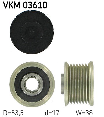 Skf Generatorfreilauf [Hersteller-Nr. VKM03610] für Nissan, Fiat, Vauxhall, Mercedes-Benz, Opel, Renault, Dacia