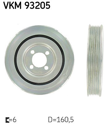 Skf Riemenscheibe, Kurbelwelle [Hersteller-Nr. VKM93205] für Peugeot, Lancia, Opel, Citroën, Chrysler, Ford, Vauxhall, Fiat, Suzuki, Alfa Romeo