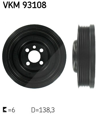 Skf Riemenscheibe, Kurbelwelle [Hersteller-Nr. VKM93108] für Skoda, Seat, VW, Audi