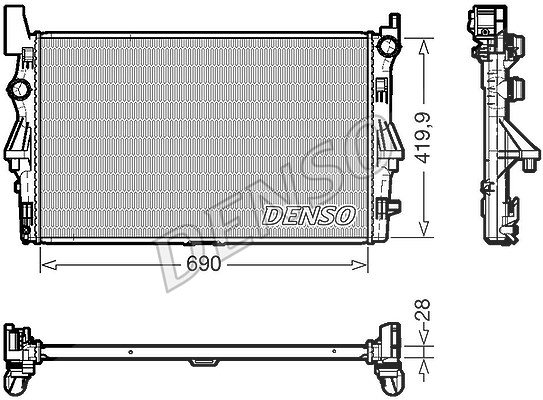 Denso Kühler, Motorkühlung [Hersteller-Nr. DRM17113] für Mercedes-Benz