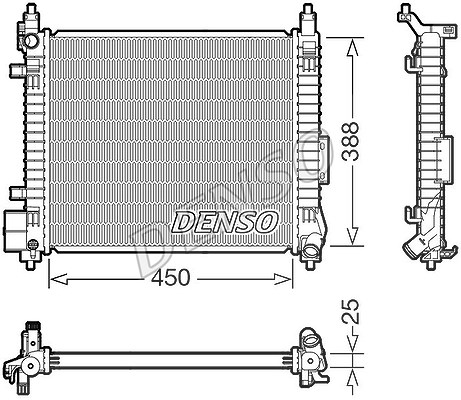 Denso Kühler, Motorkühlung [Hersteller-Nr. DRM46061] für Nissan