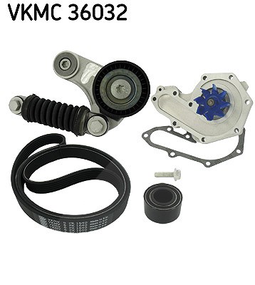 Skf Wasserpumpe + Keilrippenriemensatz [Hersteller-Nr. VKMC36032] für Renault