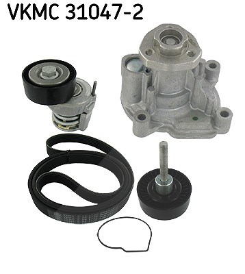 Skf Wasserpumpe + Keilrippenriemensatz [Hersteller-Nr. VKMC31047-2] für Seat, Audi, Skoda, VW