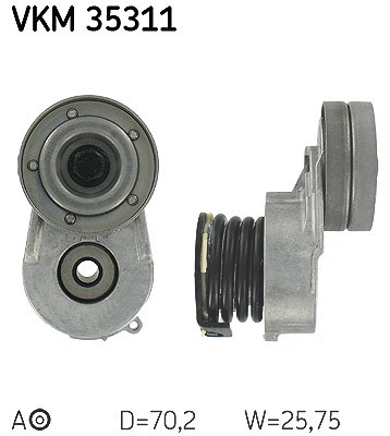 Skf Spannrolle, Keilrippenriemen [Hersteller-Nr. VKM35311] für Opel, Vauxhall, Honda
