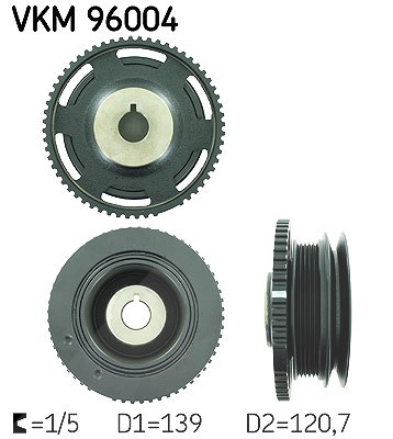 Skf Riemenscheibe, Kurbelwelle [Hersteller-Nr. VKM96004] für Daewoo