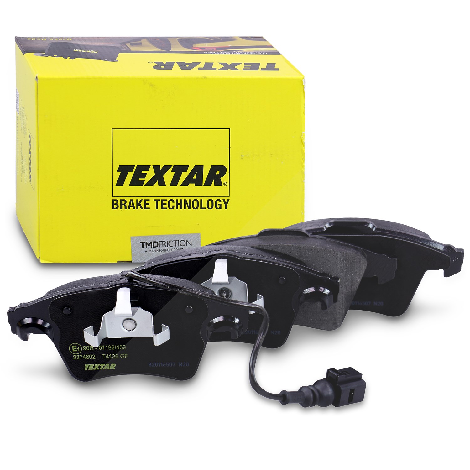 Textar Bremsbelagsatz mit Warnkontakt vorne [Hersteller-Nr. 2374602] für VW