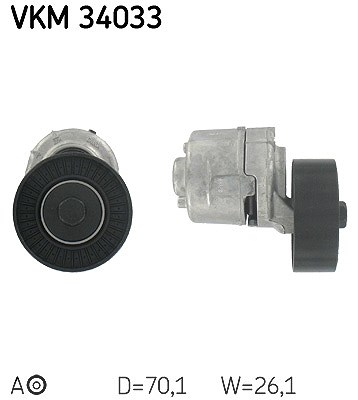 Skf Spannrolle, Keilrippenriemen [Hersteller-Nr. VKM34033] für Mazda, Ford