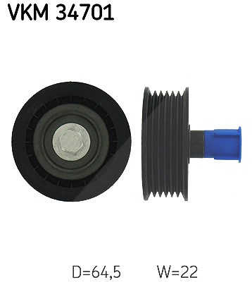 Skf Umlenk-/Führungsrolle, Keilrippenriemen [Hersteller-Nr. VKM34701] für Peugeot, Citroën, Fiat, Ford