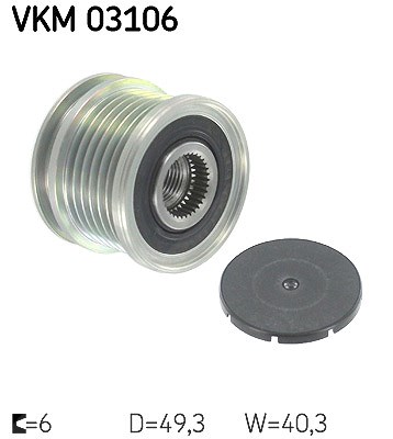 Skf Generatorfreilauf [Hersteller-Nr. VKM03106] für Seat, Skoda, VW, Ford