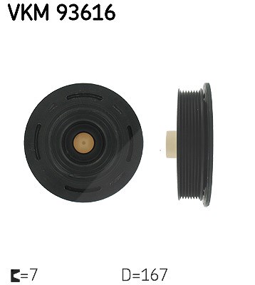 Skf Riemenscheibe, Kurbelwelle [Hersteller-Nr. VKM93616] für Nissan, Vauxhall, Renault, Opel
