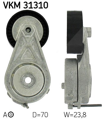 Skf Spannrolle, Keilrippenriemen [Hersteller-Nr. VKM31310] für Audi, Seat, VW
