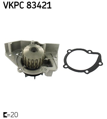 Skf Wasserpumpe [Hersteller-Nr. VKPC83421] für Fiat, Suzuki, Citroën, Peugeot