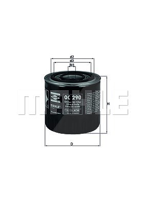 Mahle Ölfilter [Hersteller-Nr. OC290] für Opel, Renault