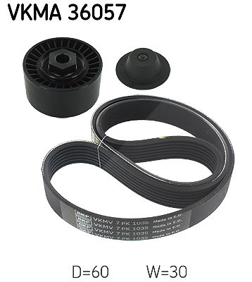 Skf Keilrippenriemensatz [Hersteller-Nr. VKMA36057] für Renault