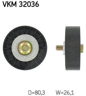 Skf Umlenk-/Führungsrolle, Keilrippenriemen [Hersteller-Nr. VKM32036] für Fiat, Lancia