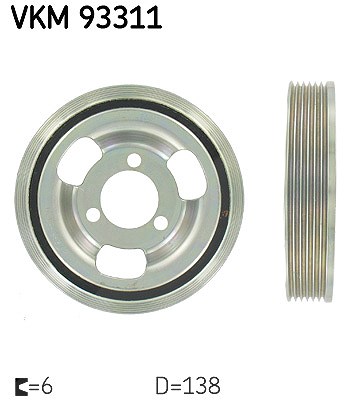Skf Riemenscheibe, Kurbelwelle [Hersteller-Nr. VKM93311] für Mini, Peugeot, BMW, Opel, Ds, Citroën