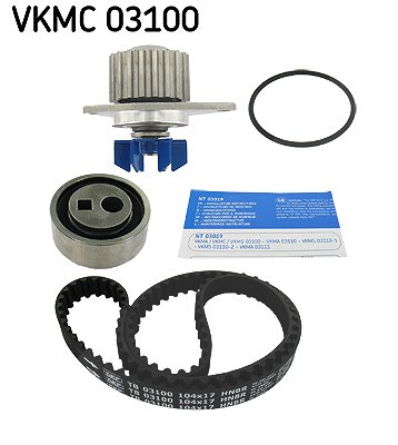 Skf Wasserpumpe + Zahnriemensatz [Hersteller-Nr. VKMC03100] für Citroën, Peugeot, Mega
