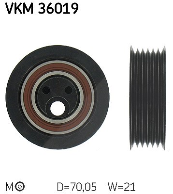 Skf Spannrolle, Keilrippenriemen [Hersteller-Nr. VKM36019] für Renault