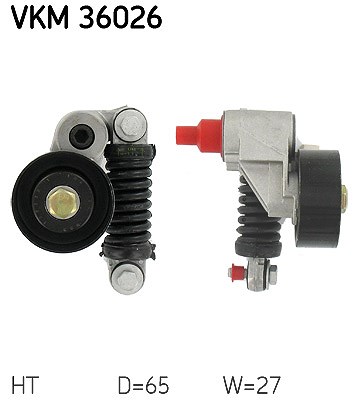 Skf Spannrolle, Keilrippenriemen [Hersteller-Nr. VKM36026] für Renault