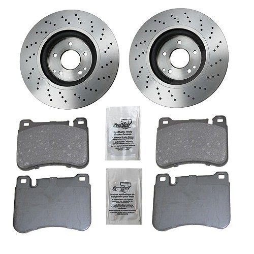 Bestprice Bremsscheiben + Bremsbeläge Vorderachse Belüftet [Hersteller-Nr. 10603484] für Mercedes-Benz
