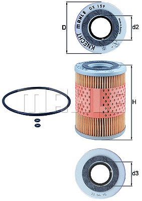 Mahle Ölfilter [Hersteller-Nr. OX159D] für Opel