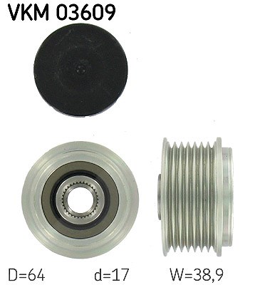 Skf Generatorfreilauf [Hersteller-Nr. VKM03609] für Renault, Nissan, Opel, Renault Trucks, Vauxhall