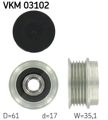 Skf Generatorfreilauf [Hersteller-Nr. VKM03102] für VW, Audi