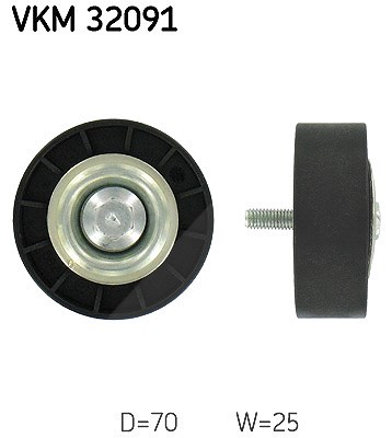 Skf Umlenk-/Führungsrolle, Keilrippenriemen [Hersteller-Nr. VKM32091] für Citroën, Fiat, Santana, Iveco, Peugeot
