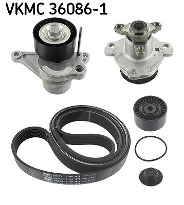 Skf Wasserpumpe + Keilrippenriemensatz [Hersteller-Nr. VKMC36086-1] für Nissan, Vauxhall, Renault, Opel
