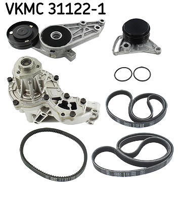 Skf Wasserpumpe + Keilrippenriemensatz [Hersteller-Nr. VKMC31122-1] für Audi, VW