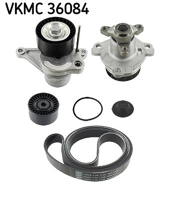 Skf Wasserpumpe + Keilrippenriemensatz [Hersteller-Nr. VKMC36084] für Nissan, Renault