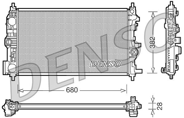 Denso Kühler, Motorkühlung [Hersteller-Nr. DRM20078] für Opel, Vauxhall, Chevrolet