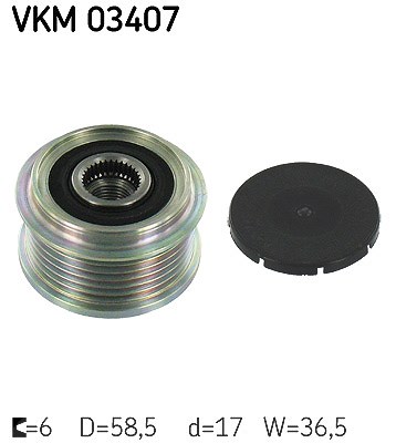 Skf Generatorfreilauf [Hersteller-Nr. VKM03407] für Peugeot, Citroën, Fiat, Ford