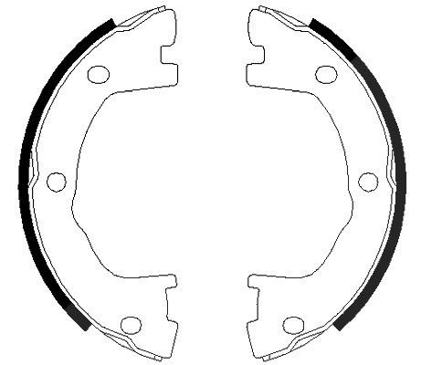Hella Bremsbackensatz, Feststellbremse [Hersteller-Nr. 8DA355050-501] für Renault Trucks, Iveco